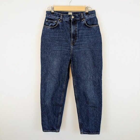 TOTOME Tapered Leg Denim Jeans High Waisted - Picture 1 of 8